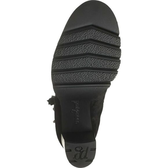 Paul Green Women's Black Suede Leather Side Zip Sloane Lug Sole Bootie Size 9 - Picture 6 of 12